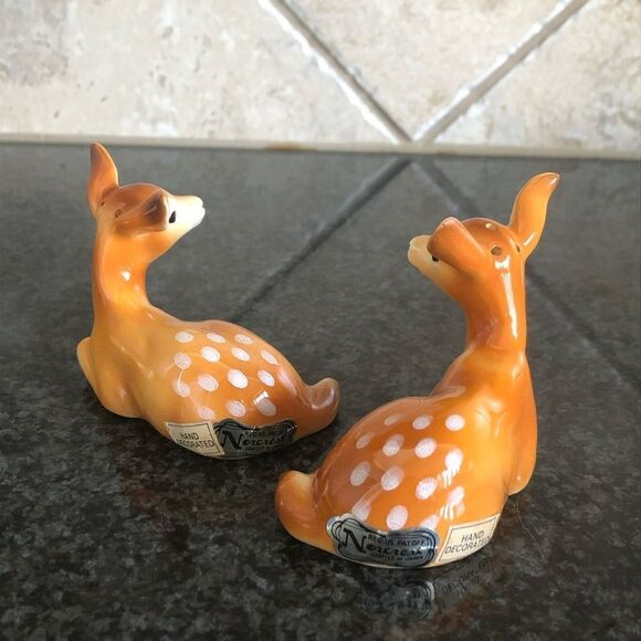 Vintage Spotted Deer Norcrest Salt & Pepper Shakers Set - Picture 3 of 5